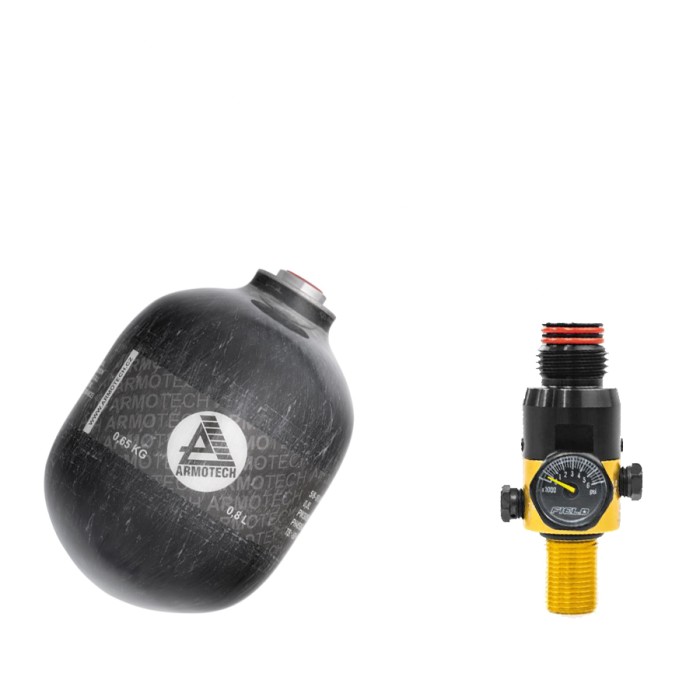 DYE/PE Armotech 0,8L met 4500 PSI Regulator